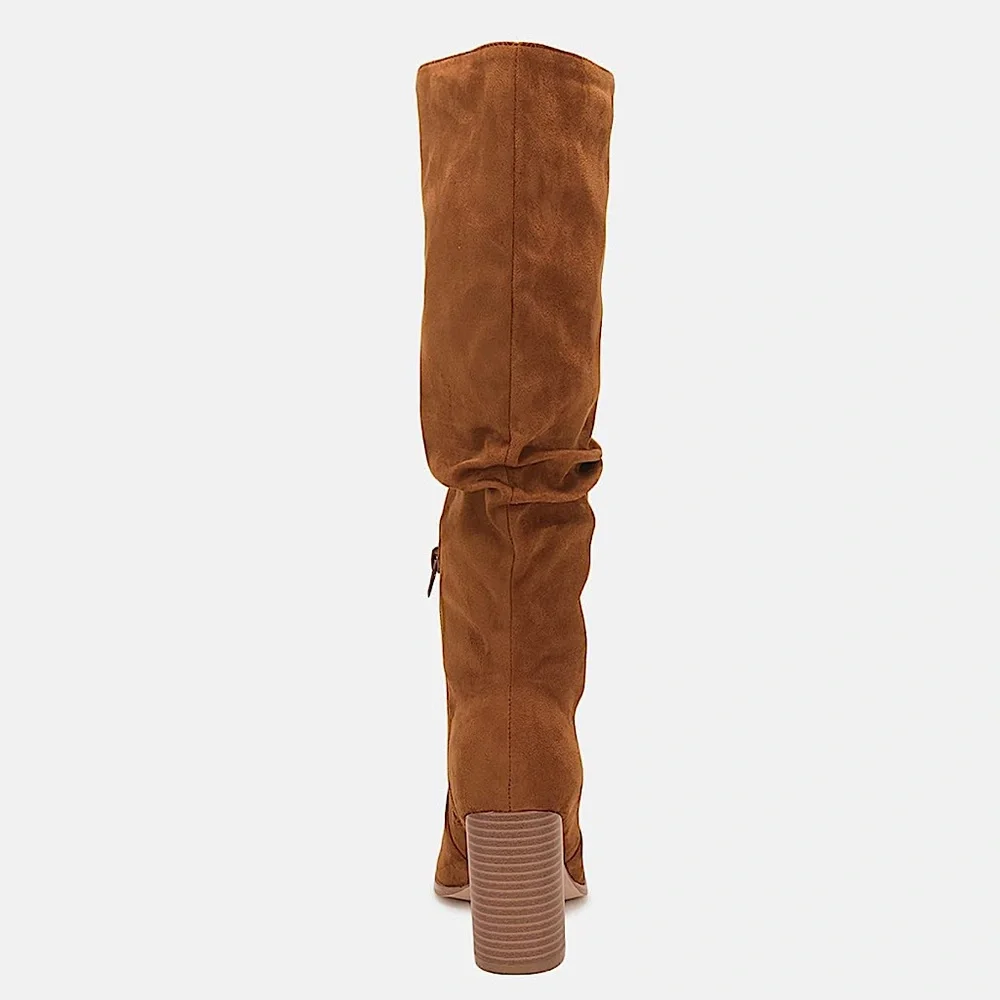 🆕🤎JULIET HOLY: Chunky Heel Square Toe Boot ✨WIDE CALF FRIENDLY✨SZ 9 - Picture 5 of 12